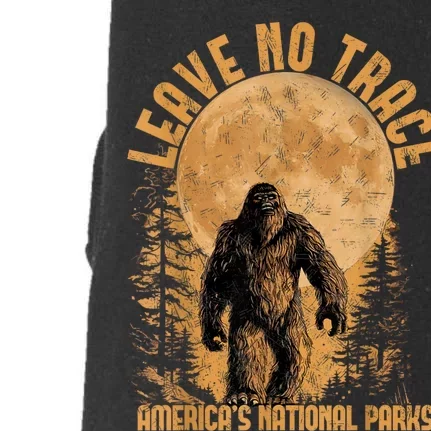 Leave No Trace America National Parks Funny Big Foot Doggie 3-End Fleece Hoodie