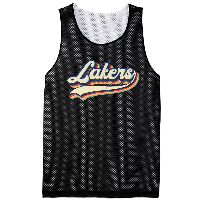 Laker Name Vintage Retro Gift Men Women Boy Girl Mesh Reversible Basketball Jersey Tank