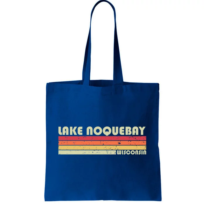 Lake Noquebay Wisconsin Funny Fishing Camping Summer Gift Cute Gift Tote Bag