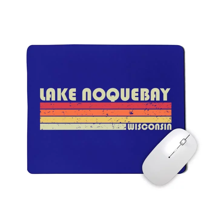 Lake Noquebay Wisconsin Funny Fishing Camping Summer Gift Cute Gift Mousepad