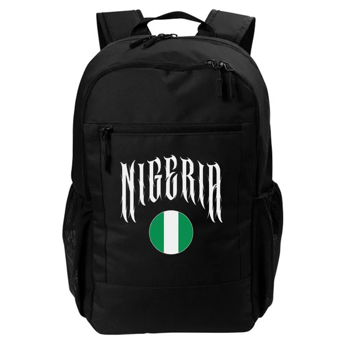 Love Nigeria With Nigerian Flag Inside A Circle Daily Commute Backpack