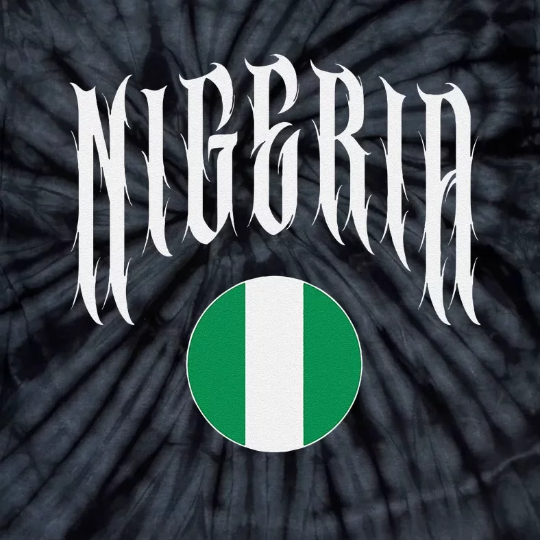 Love Nigeria With Nigerian Flag Inside A Circle Tie-Dye T-Shirt