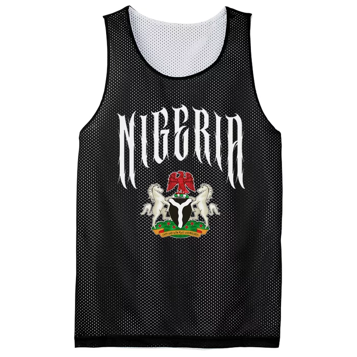 Love Nigeria With Nigerian Flag Inside A Circle Mesh Reversible Basketball Jersey Tank