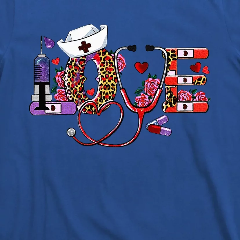 Love Nurse Western Love Stethoscope Nurselife Valentines Day T-Shirt