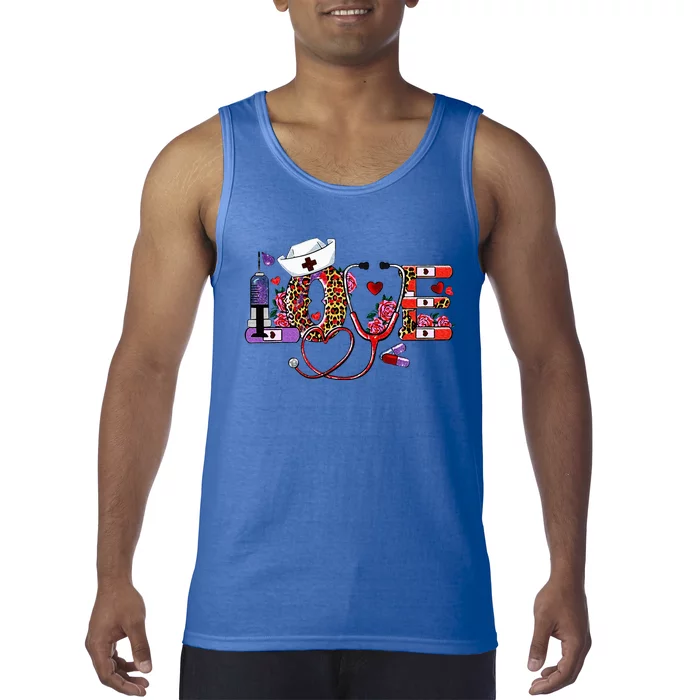 Love Nurse Western Love Stethoscope Nurselife Valentines Day Tank Top