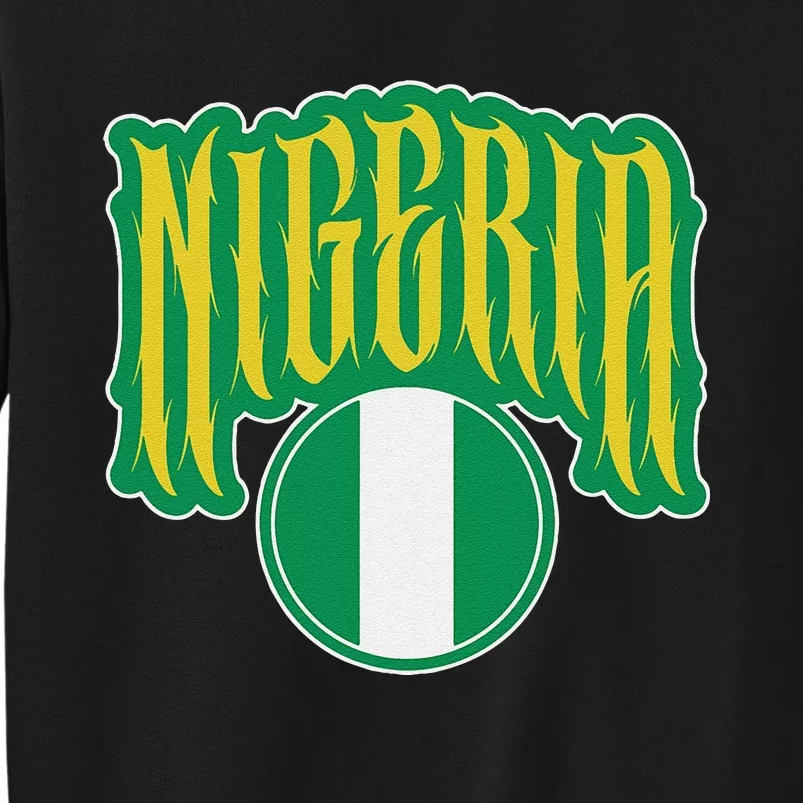 Love Nigeria With Nigerian Flag Inside A Circle Sweatshirt