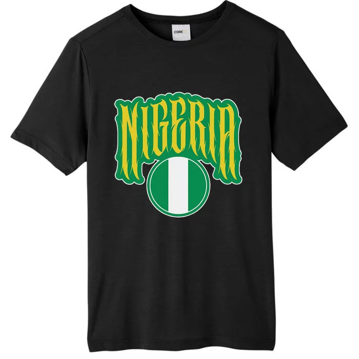 Love Nigeria With Nigerian Flag Inside A Circle ChromaSoft Performance T-Shirt