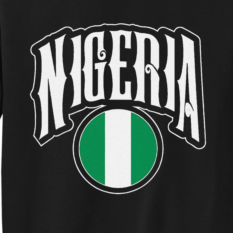 Love Nigeria With Nigerian Flag Inside A Circle Sweatshirt