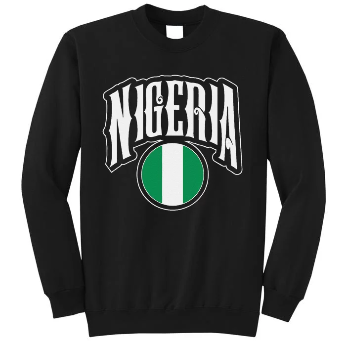 Love Nigeria With Nigerian Flag Inside A Circle Sweatshirt