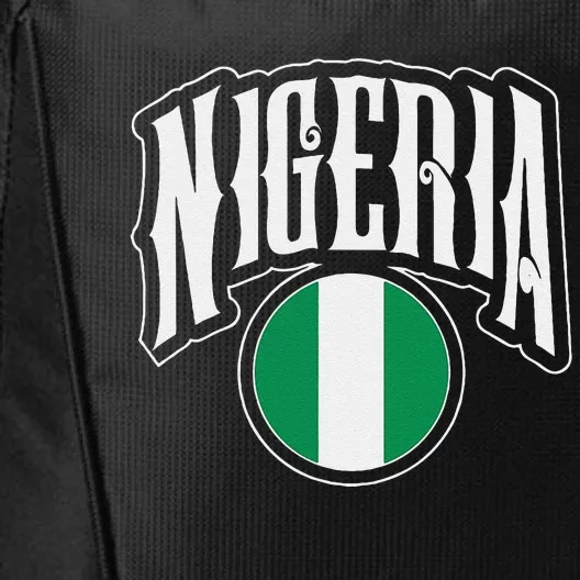 Love Nigeria With Nigerian Flag Inside A Circle City Backpack