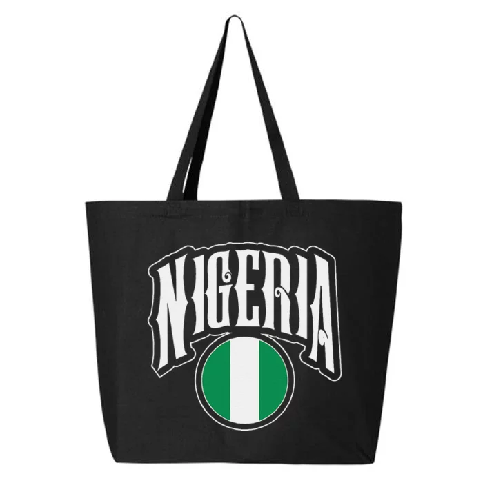 Love Nigeria With Nigerian Flag Inside A Circle 25L Jumbo Tote