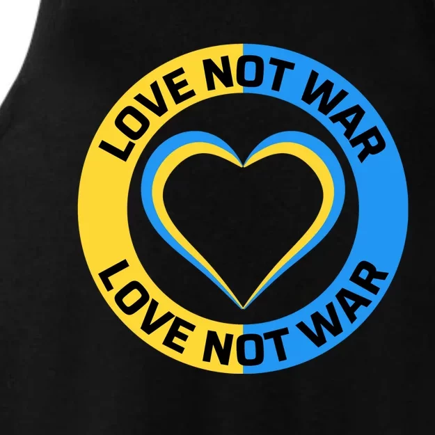 Love Not War For Ukrainian Supporters 5 Ladies Tri-Blend Wicking Tank