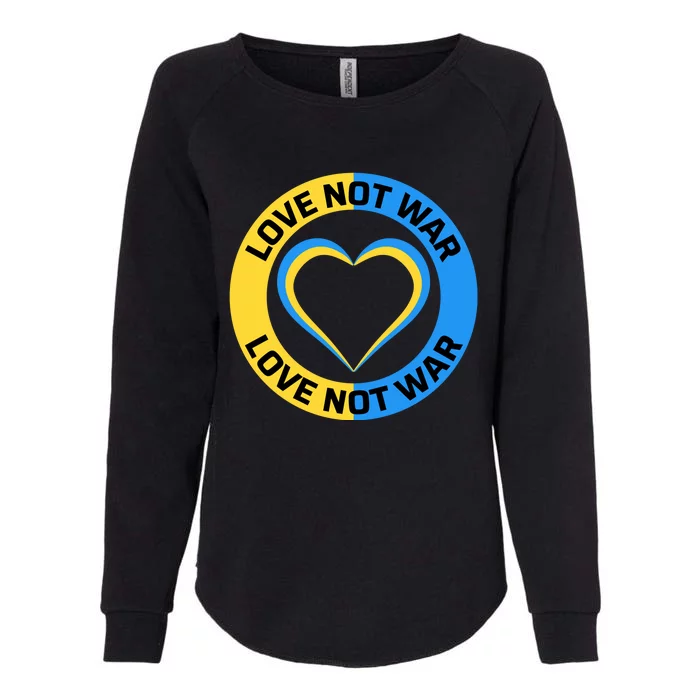 Love Not War For Ukrainian Supporters 5 Womens California Wash Sweatshirt