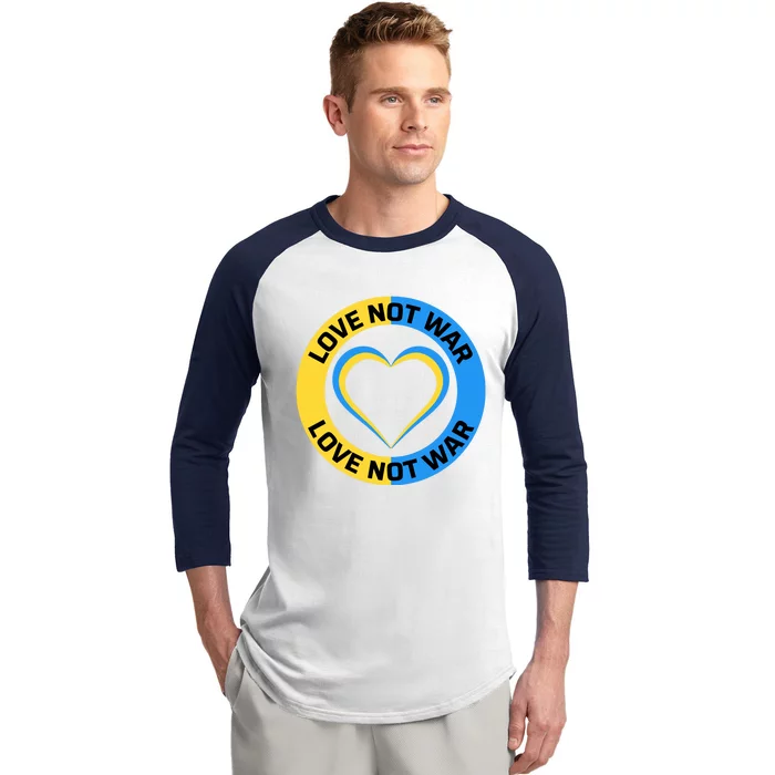 Love Not War For Ukrainian Supporters 5 Baseball Sleeve Shirt