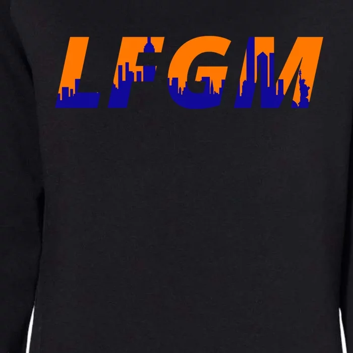 LFGM New York City Skyline Womens California Wash Sweatshirt