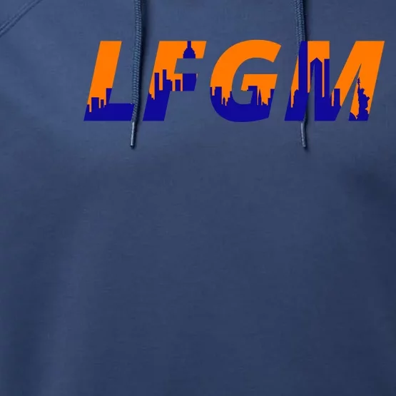 LFGM New York City Skyline Performance Fleece Hoodie