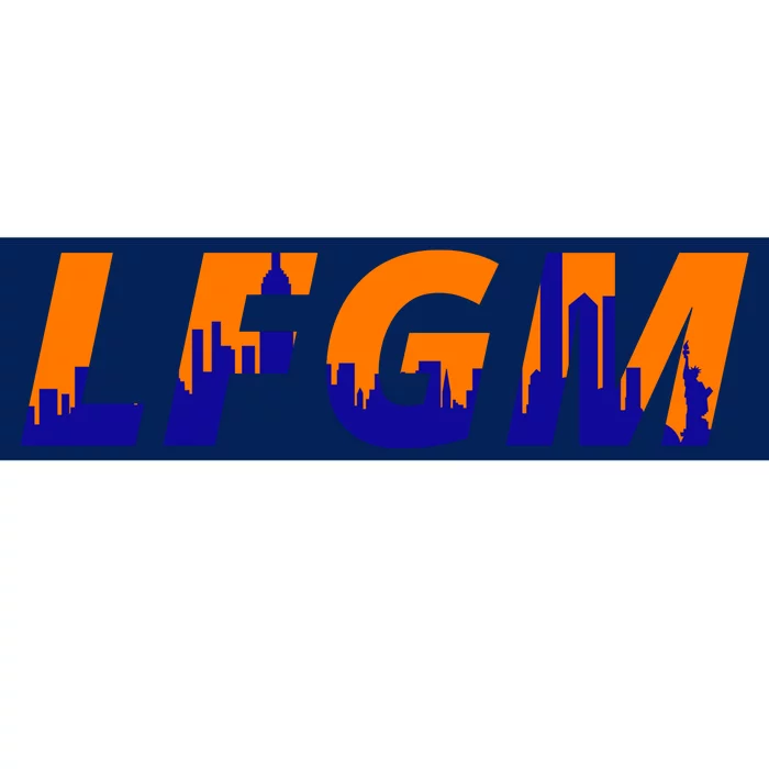 LFGM New York City Skyline Bumper Sticker