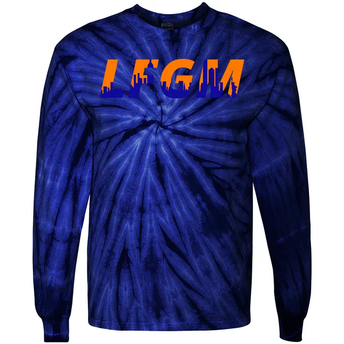 LFGM New York City Skyline Tie-Dye Long Sleeve Shirt