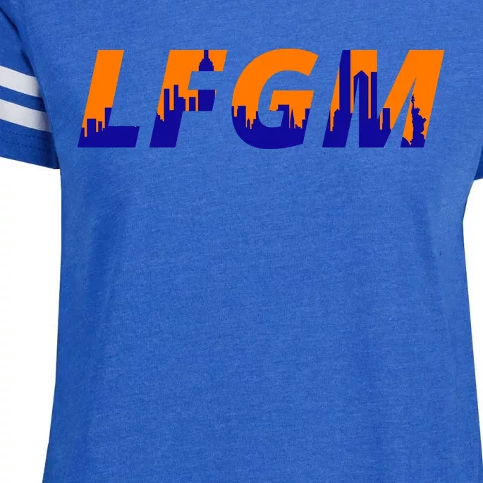 LFGM New York City Skyline Enza Ladies Jersey Football T-Shirt