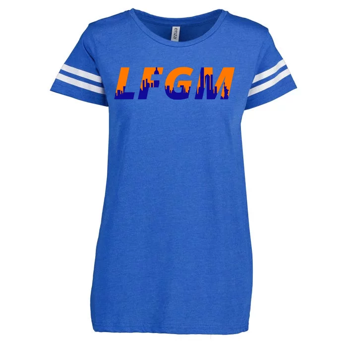 LFGM New York City Skyline Enza Ladies Jersey Football T-Shirt