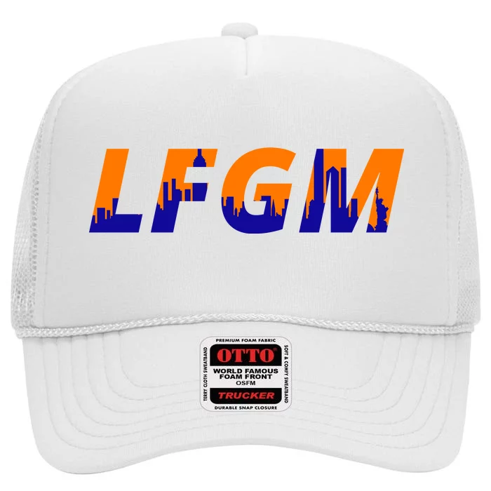 LFGM New York City Skyline High Crown Mesh Trucker Hat