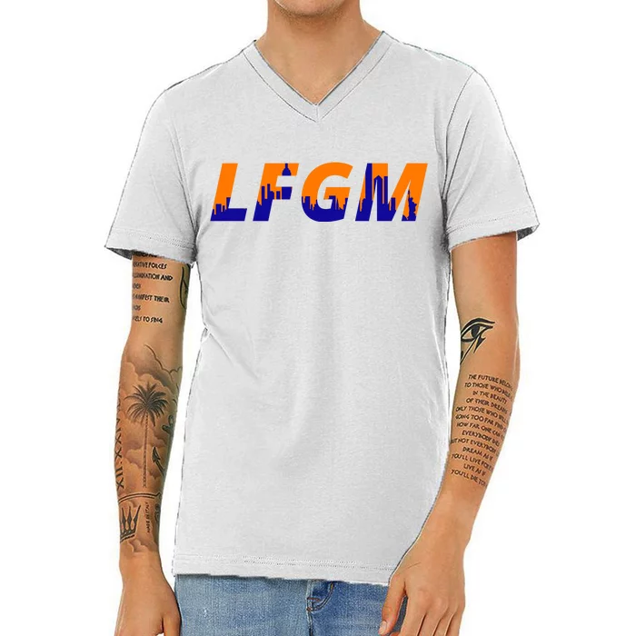 LFGM New York City Skyline V-Neck T-Shirt