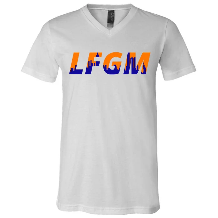 LFGM New York City Skyline V-Neck T-Shirt