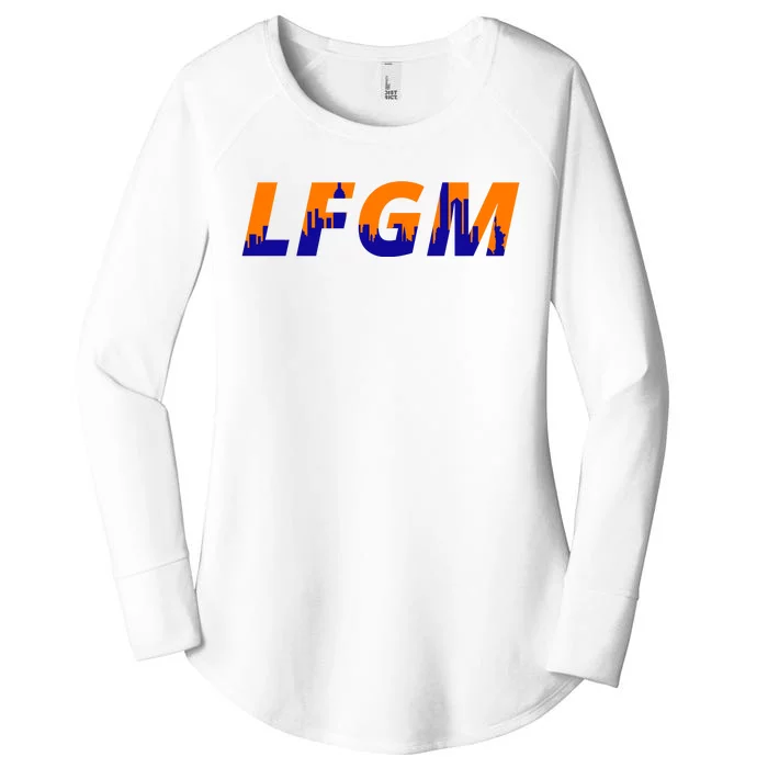 LFGM New York City Skyline Women's Perfect Tri Tunic Long Sleeve Shirt