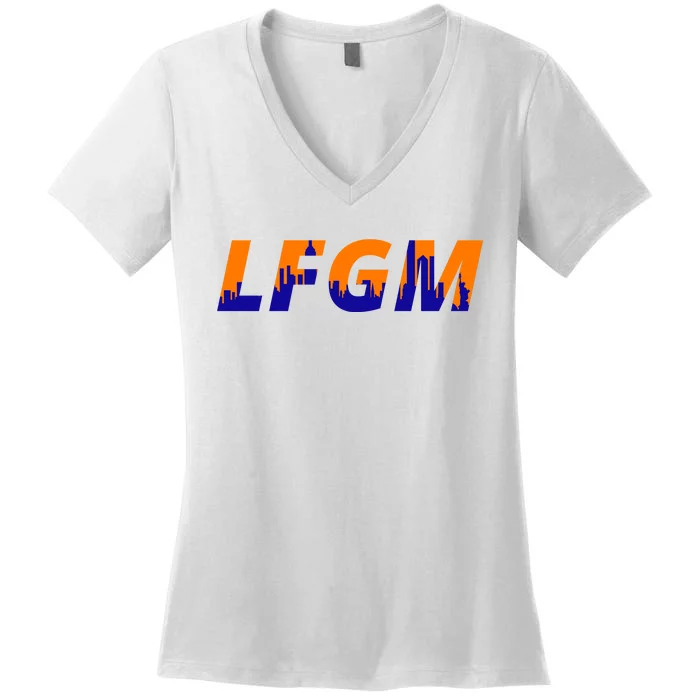 LFGM New York City Skyline Women's V-Neck T-Shirt