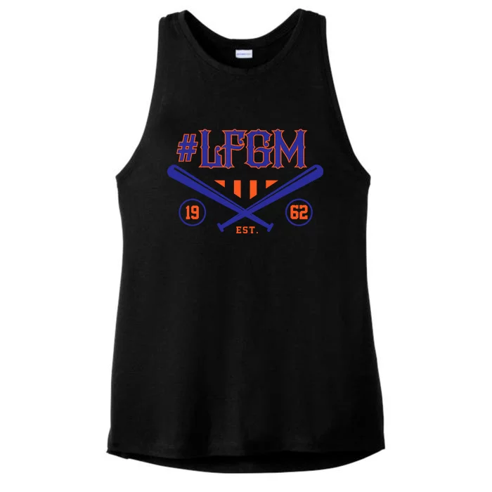 LFGM New York Baseball Est 1962 Ladies Tri-Blend Wicking Tank