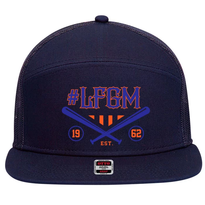 LFGM New York Baseball Est 1962 7 Panel Mesh Trucker Snapback Hat