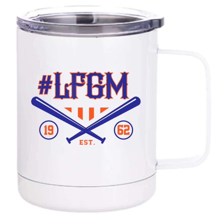 LFGM New York Baseball Est 1962 Front & Back 12oz Stainless Steel Tumbler Cup