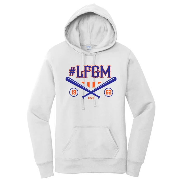 LFGM New York Baseball Est 1962 Women's Pullover Hoodie