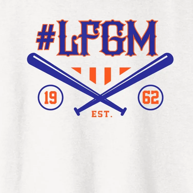 LFGM New York Baseball Est 1962 Women's Crop Top Tee