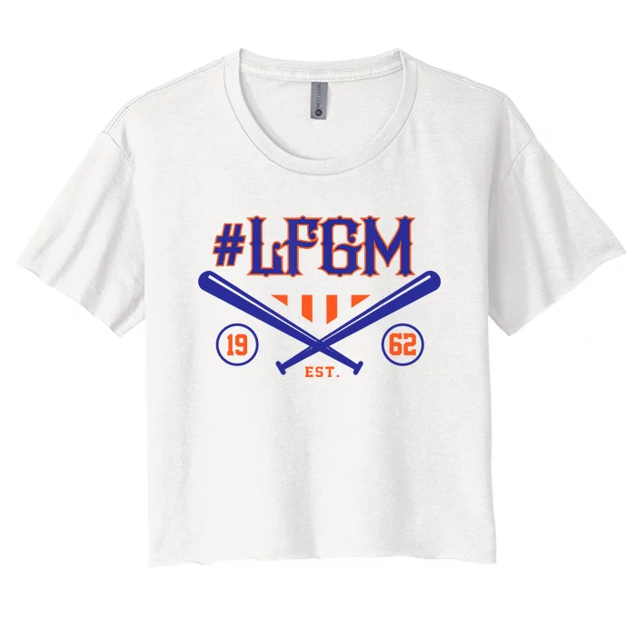 LFGM New York Baseball Est 1962 Women's Crop Top Tee