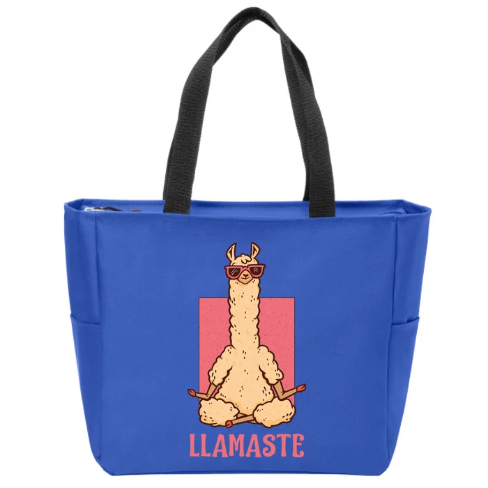 Llama Namaste Yoga Mom Chakra S Workout Mothers Day Great Gift Zip Tote Bag