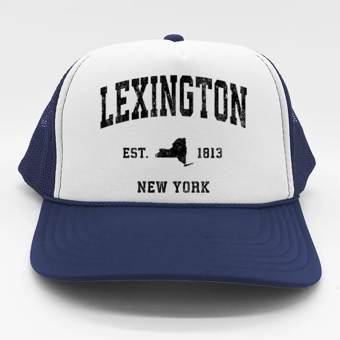 Lexington New York Ny Vintage Athletic Trucker Hat