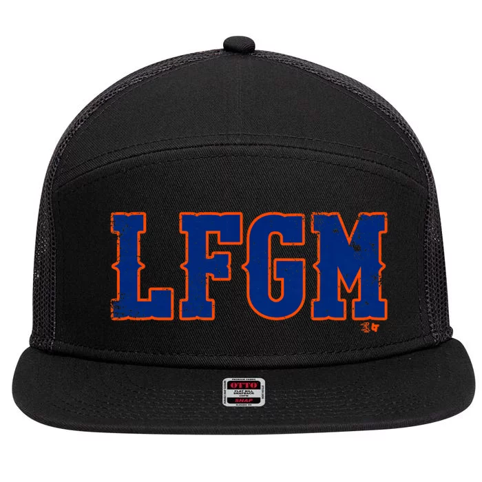 Lfgm New York Baseball 7 Panel Mesh Trucker Snapback Hat