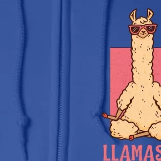 Llama Namaste Yoga Mom Chakra Workout Mothers Day Cool Gift Full Zip Hoodie