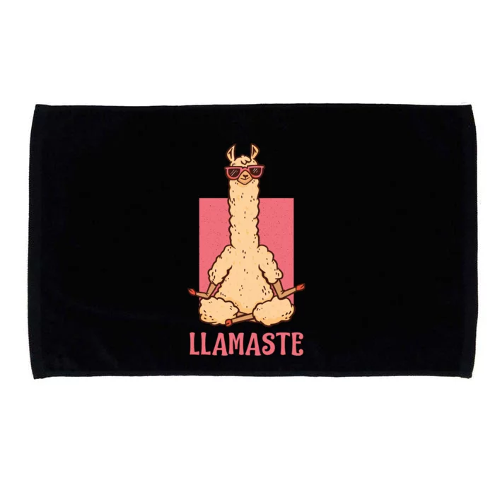 Llama Namaste Yoga Mom Chakra Workout Mothers Day Funny Gift Microfiber Hand Towel