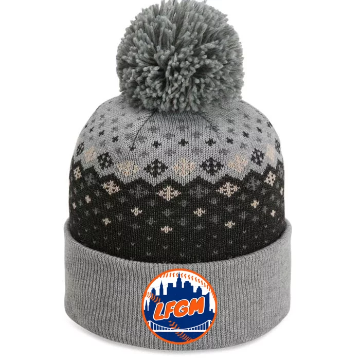 LFGM New York Baseball The Baniff Cuffed Pom Beanie