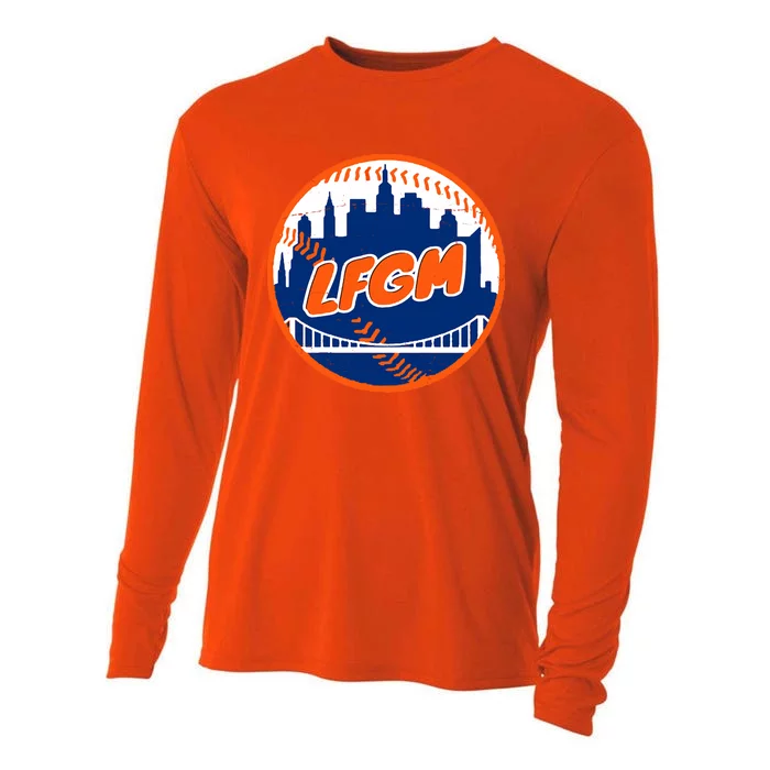 LFGM New York Baseball Cooling Performance Long Sleeve Crew