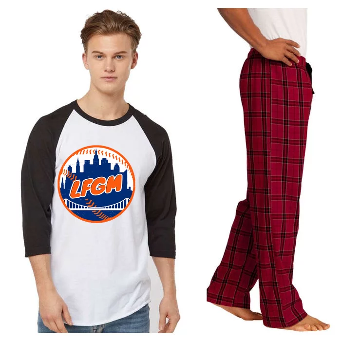 LFGM New York Baseball Raglan Sleeve Pajama Set