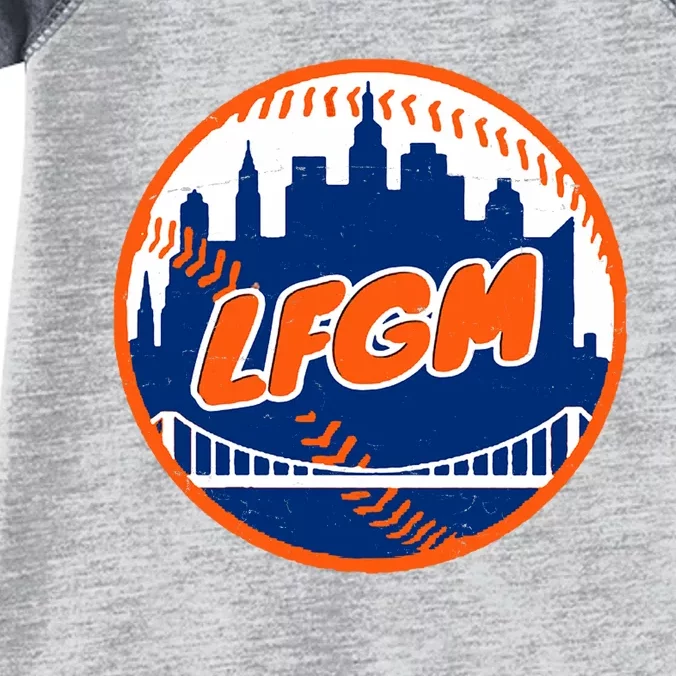 LFGM New York Baseball Infant Baby Jersey Bodysuit