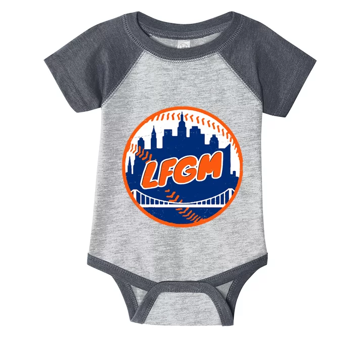 LFGM New York Baseball Infant Baby Jersey Bodysuit