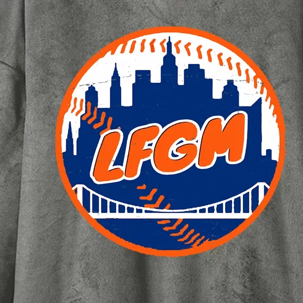 LFGM New York Baseball Hooded Wearable Blanket