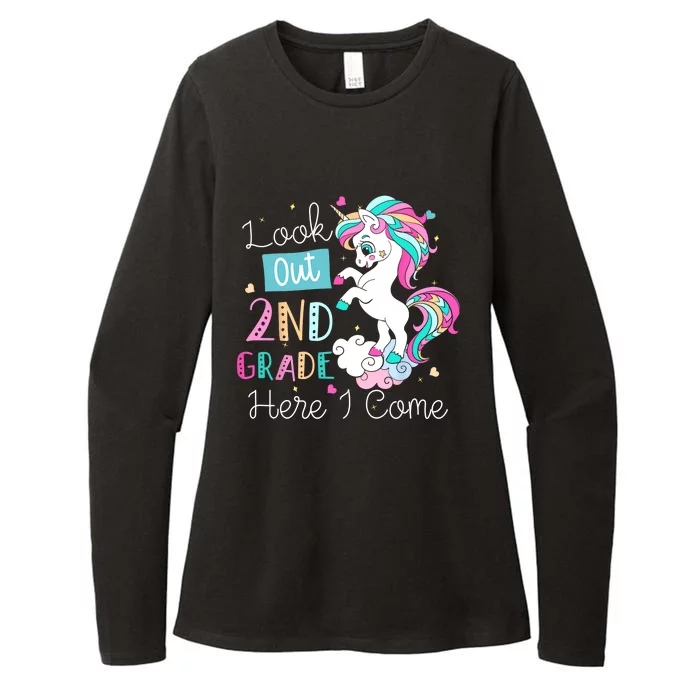 Look Out 2nd Grade Here I Come Unicorn Back To School Kids Womens CVC Long Sleeve Shirt