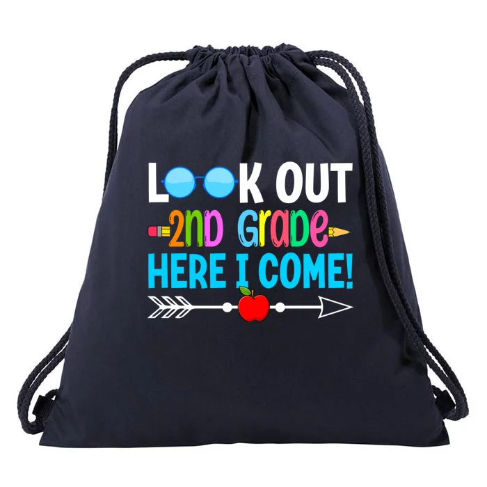 Look Out 2nd Grade Here I Come Back To School First Day Gift Drawstring Bag