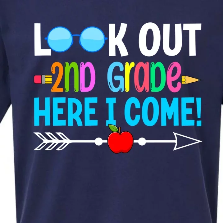 Look Out 2nd Grade Here I Come Back To School First Day Gift Sueded Cloud Jersey T-Shirt