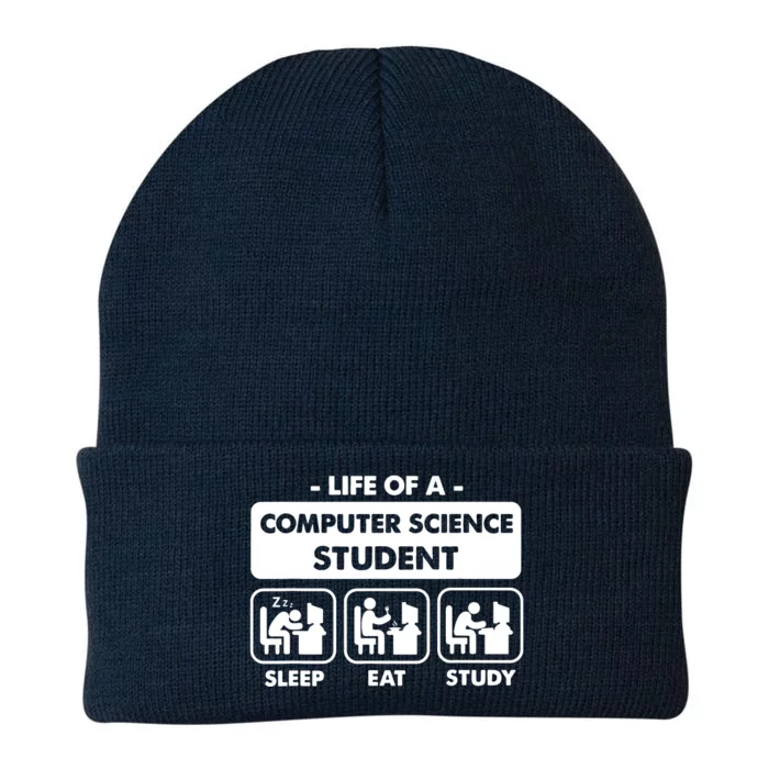 Life Of A Computer Science Student Sleep Eat Study Knit Cap Winter Beanie